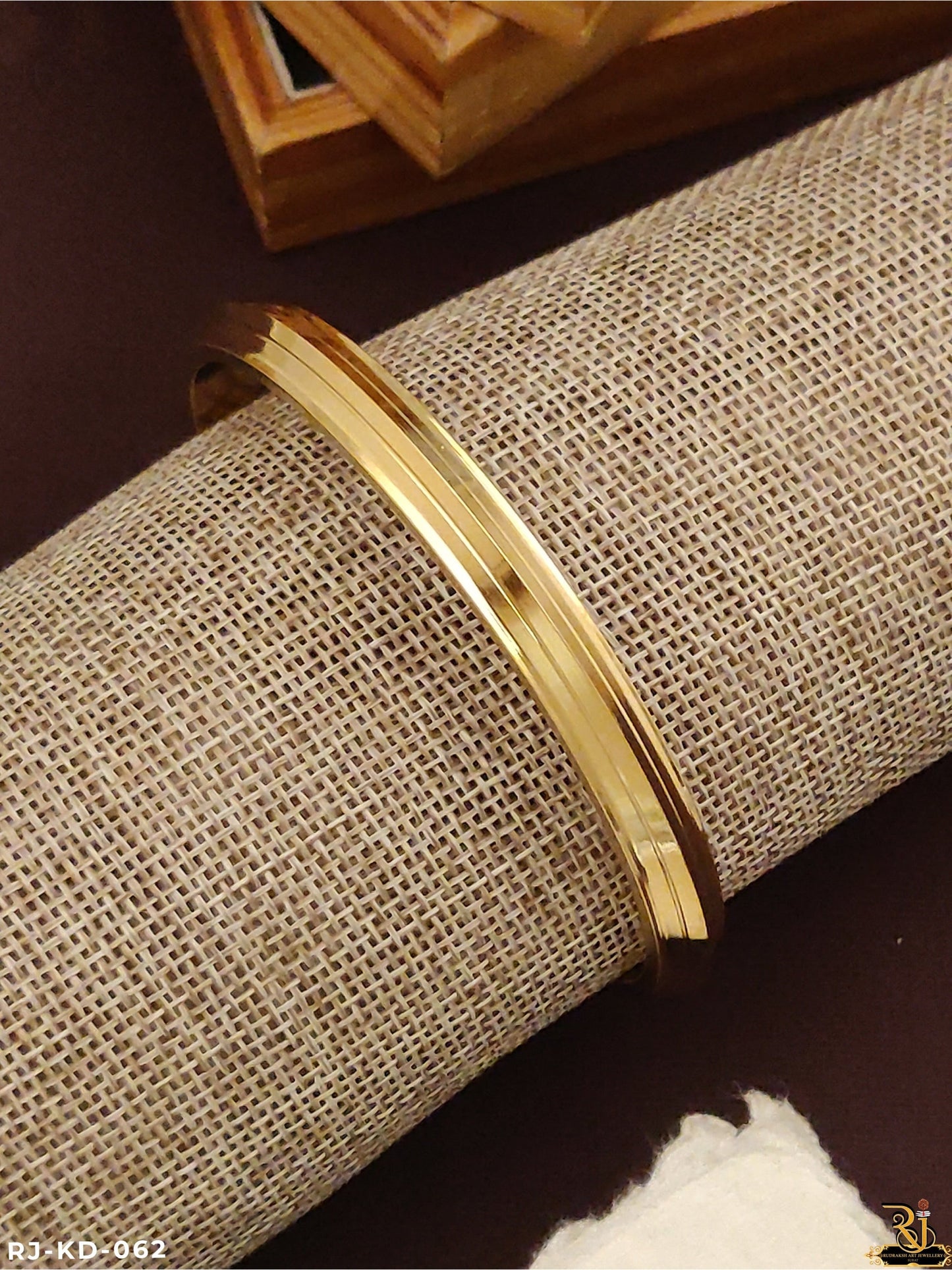 Men's Four Lined Kada | 22kt Gold Plated