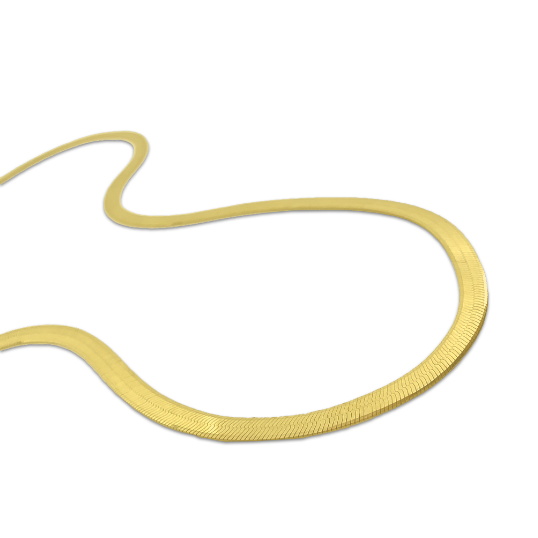 Flat Golden Snake Chain