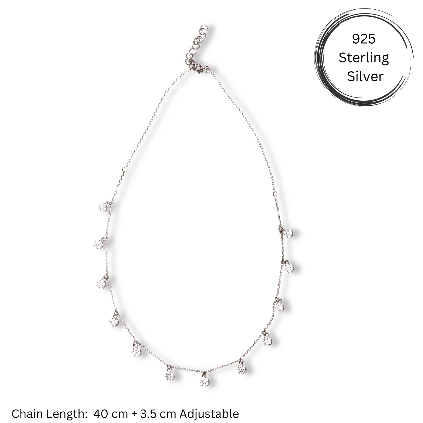 Silver Blossom Garland Necklace
