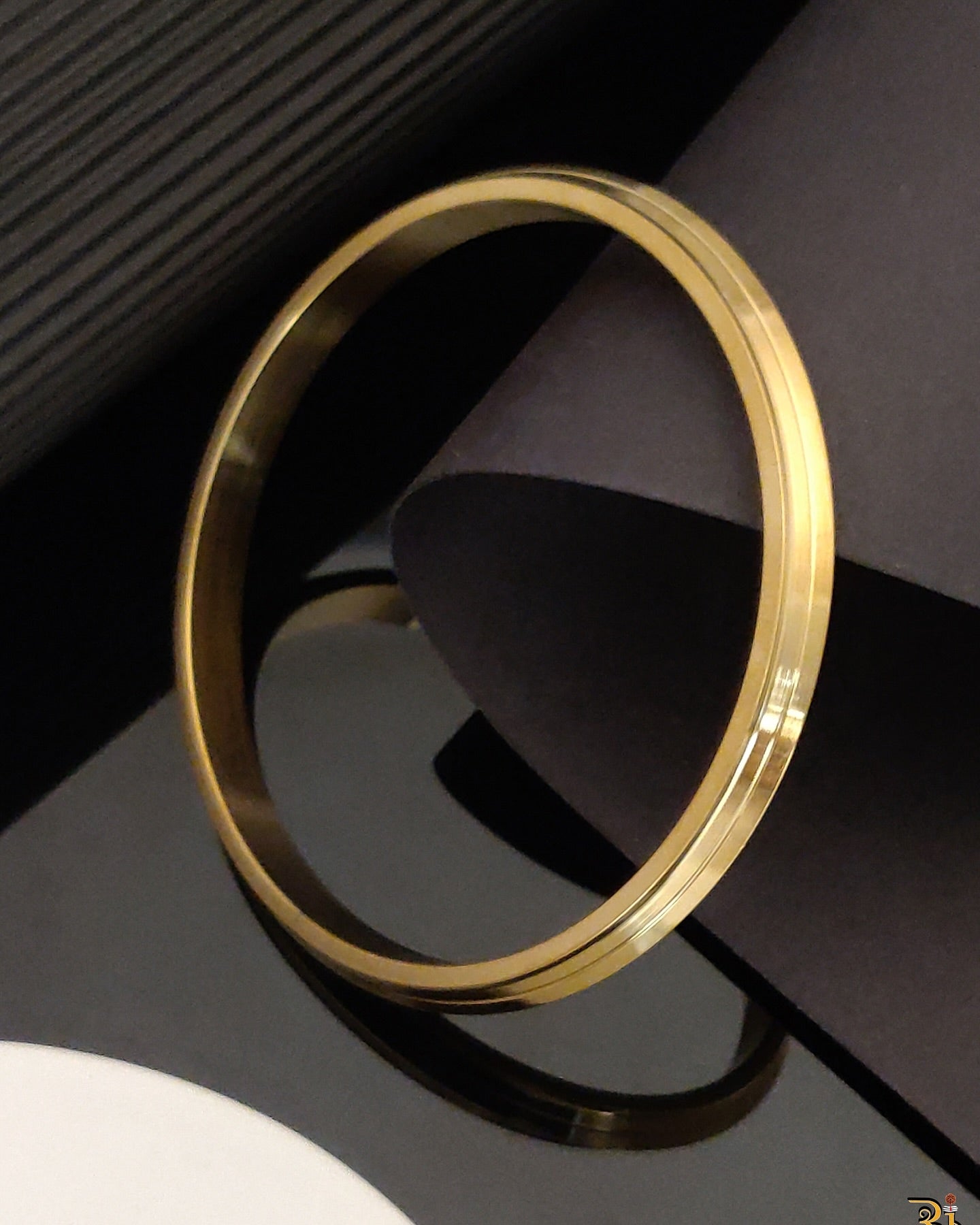 Men's Four Lined Kada | 22kt Gold Plated