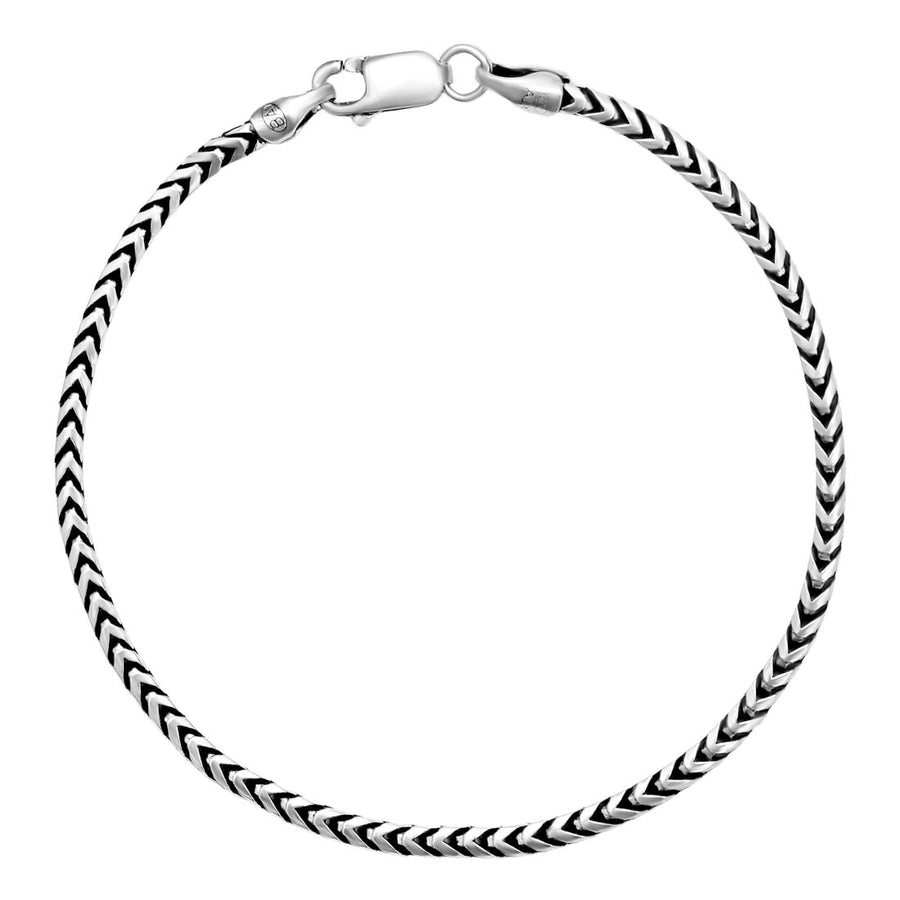 Men's Oxidised Dual Tone Bracelet | 925 Pure Silver