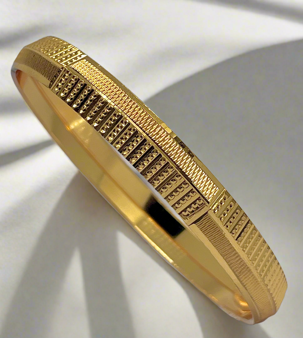 Apex Men's Kada | 22 Kt Gold Plated
