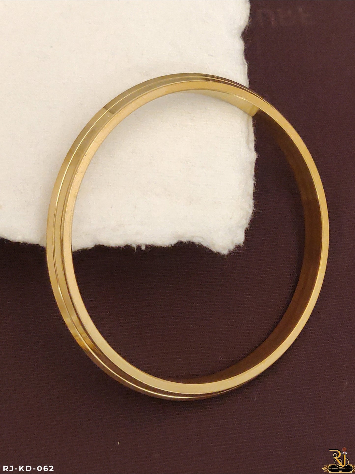 Men's Four Lined Kada | 22kt Gold Plated