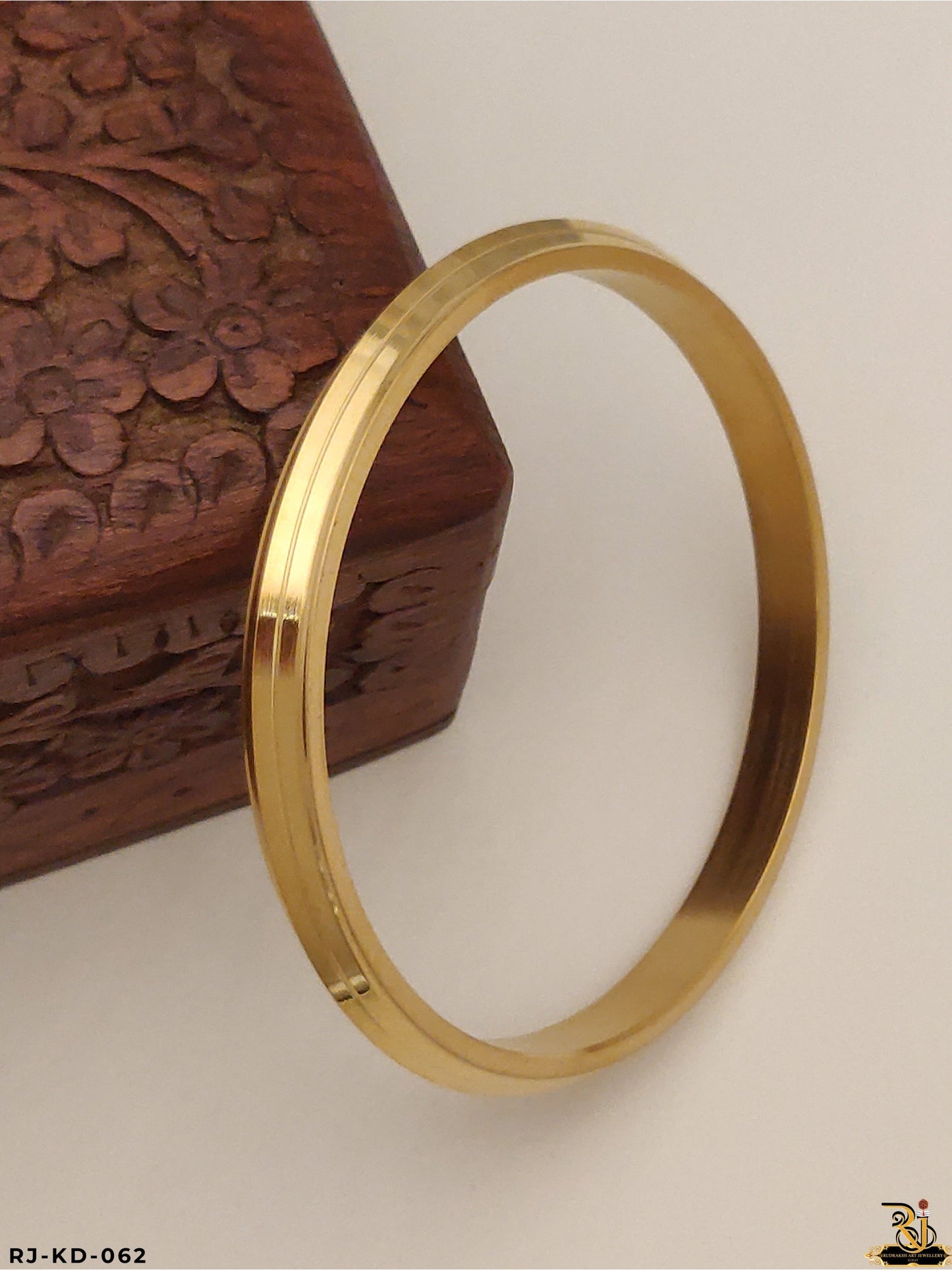Men's Four Lined Kada | 22kt Gold Plated