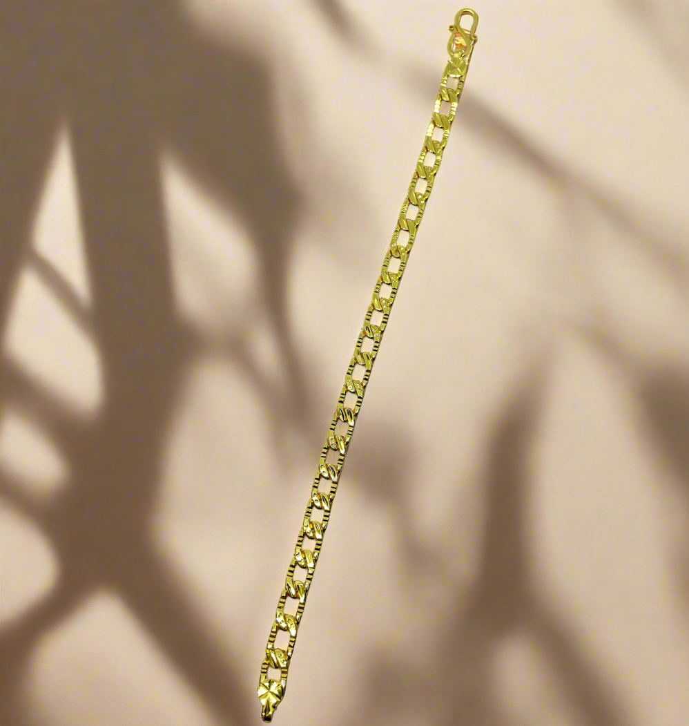 Nano Cuban Bracelet | 22 kt Gold Plated