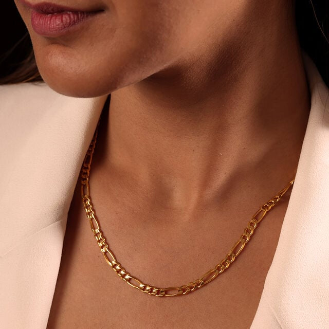 Figaro Link Chain | 22 Kt Gold Plated