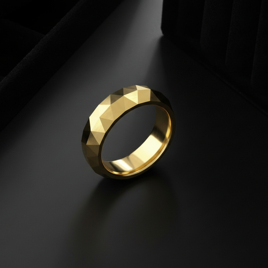 Edge Band Ring | 22 Kt Gold Plated