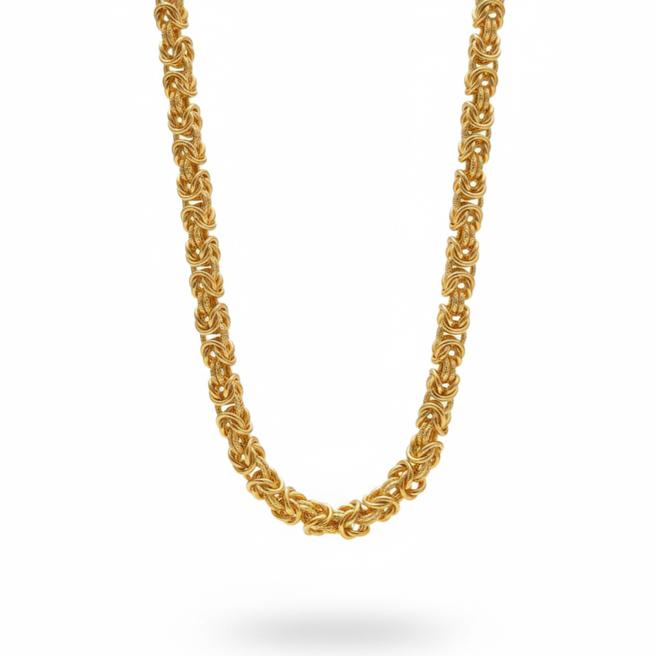 King's Braid Chain | 22 Kt Gold Plated