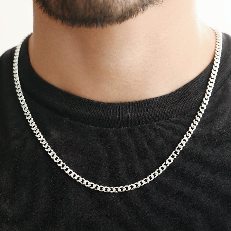 Silver Mens Cuban Chain