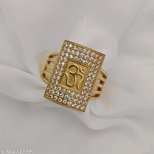 Om Ring | 22 Kt gold Plated
