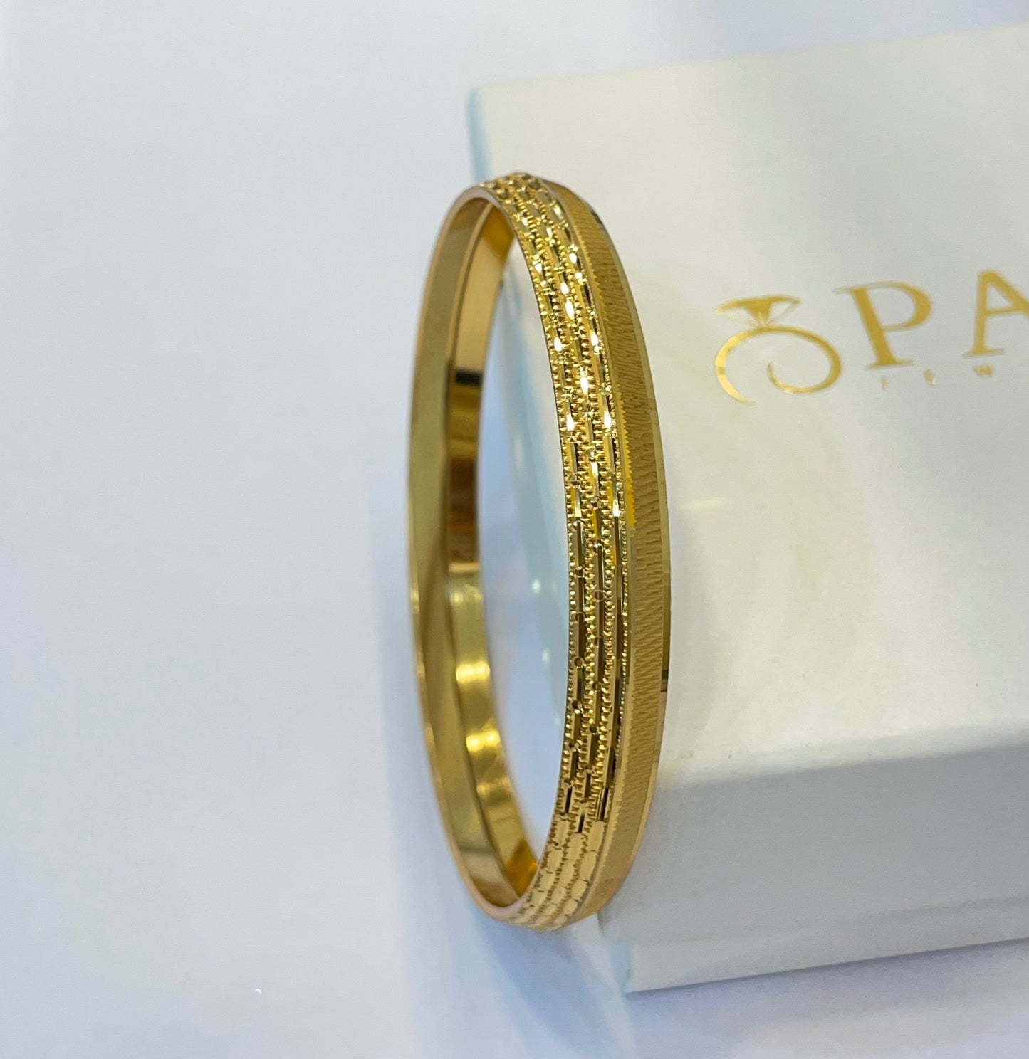 AuraBand Men's Kada | 22Kt Gold Plated