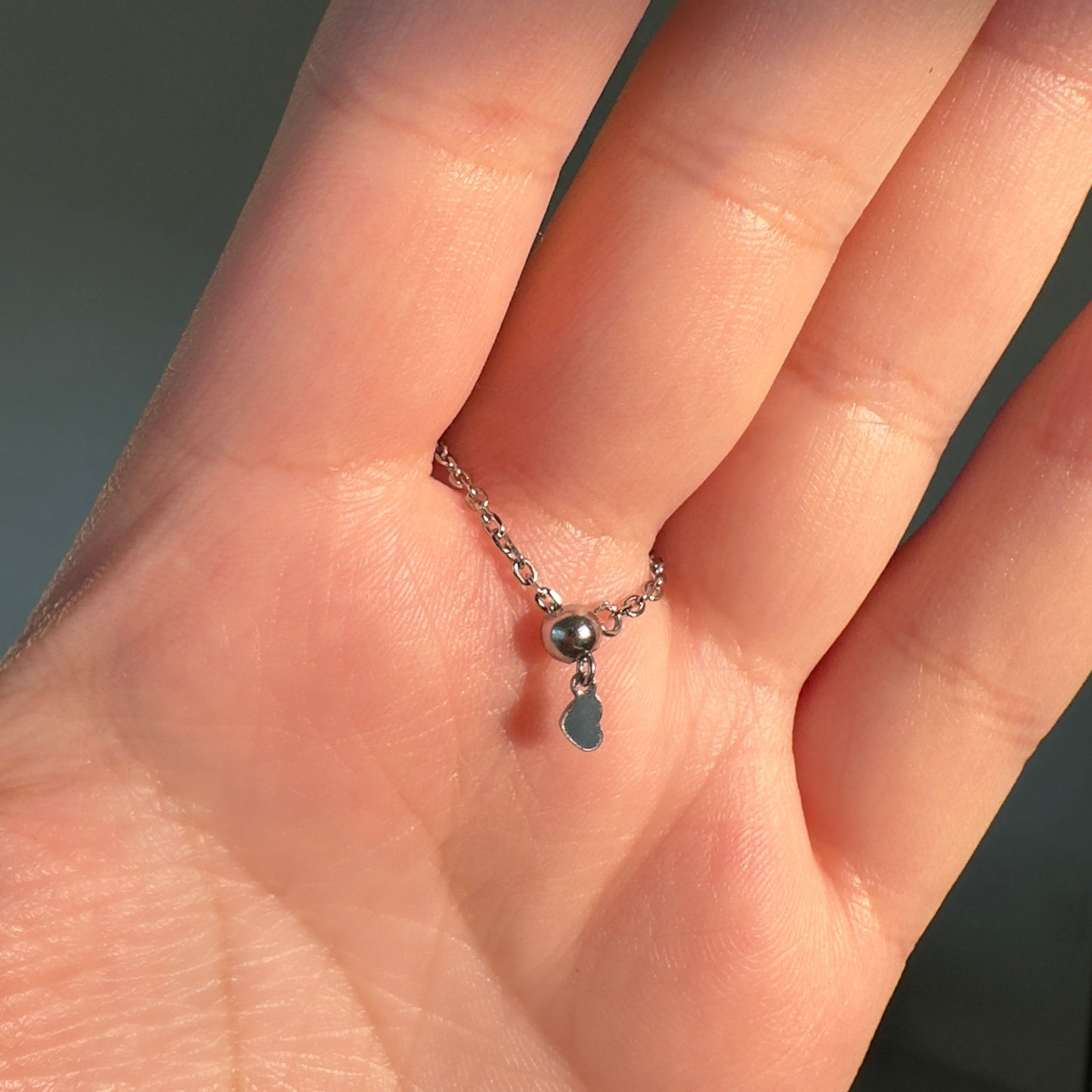 Queen of Hearts Chain Ring | 925 Pure Silver