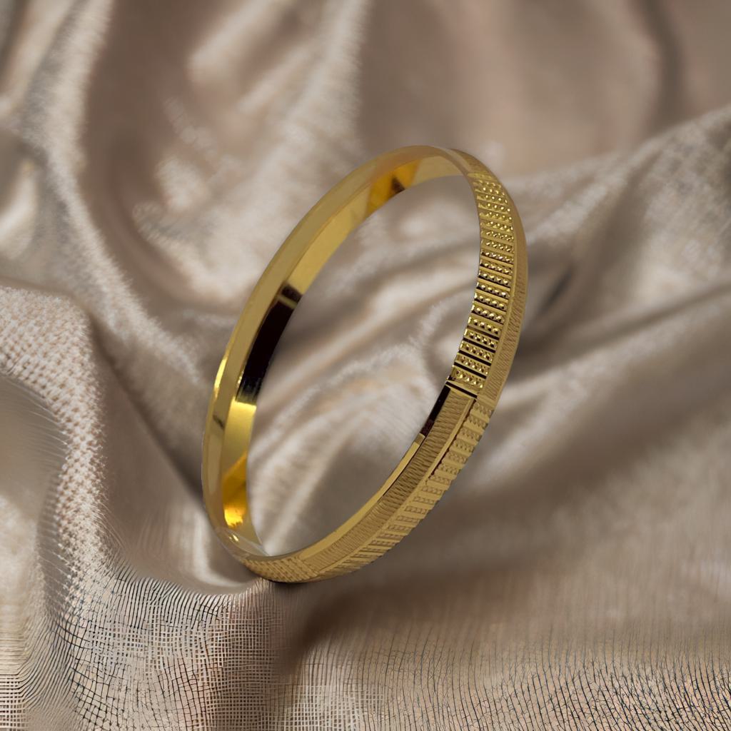 Apex Men's Kada | 22 Kt Gold Plated