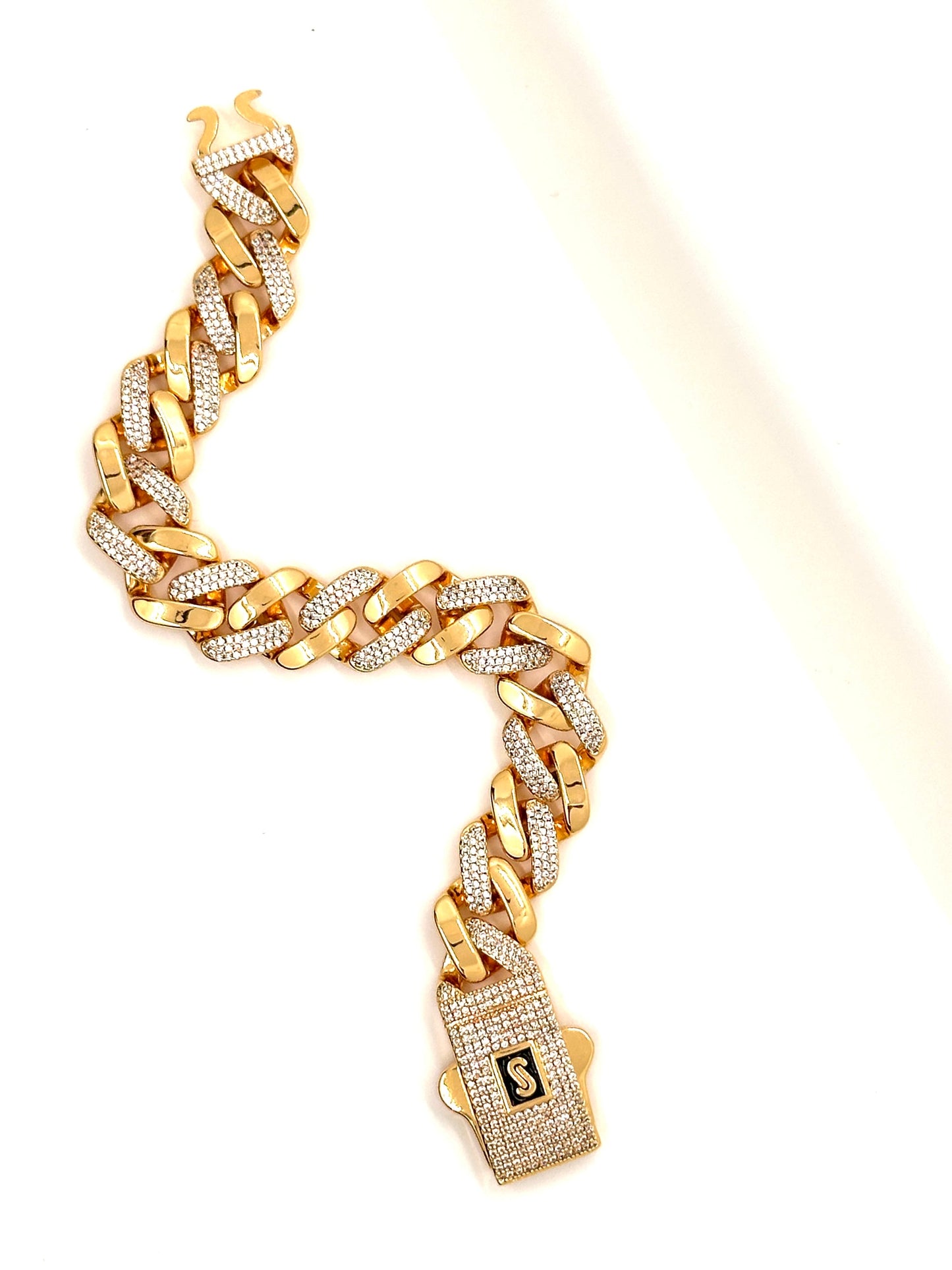 Zircon Studded Cuban Bracelet