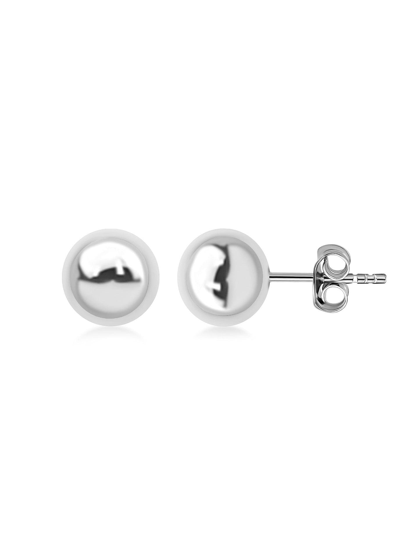 Silver Ball Stud Earrings | 925 Pure Silver