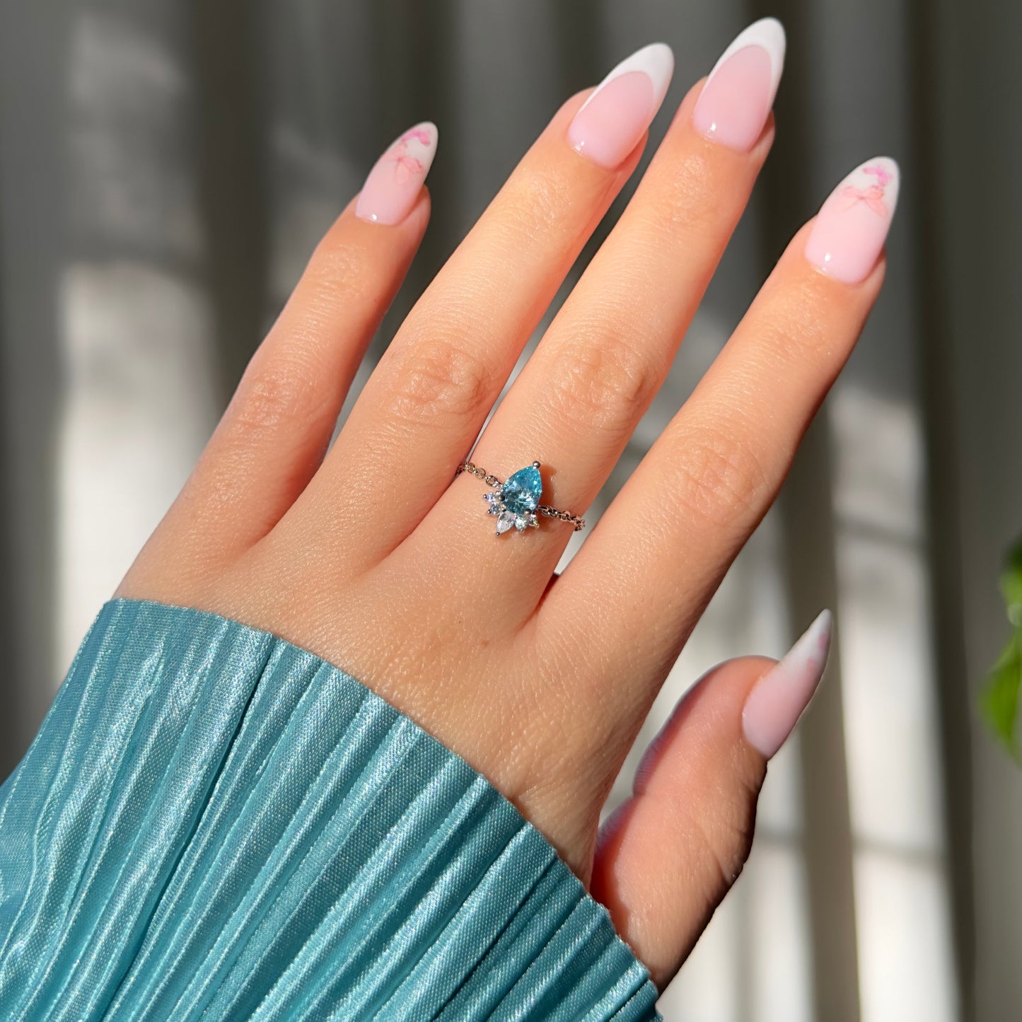 Seafrost Charm Chain Ring | 925 Pure Silver