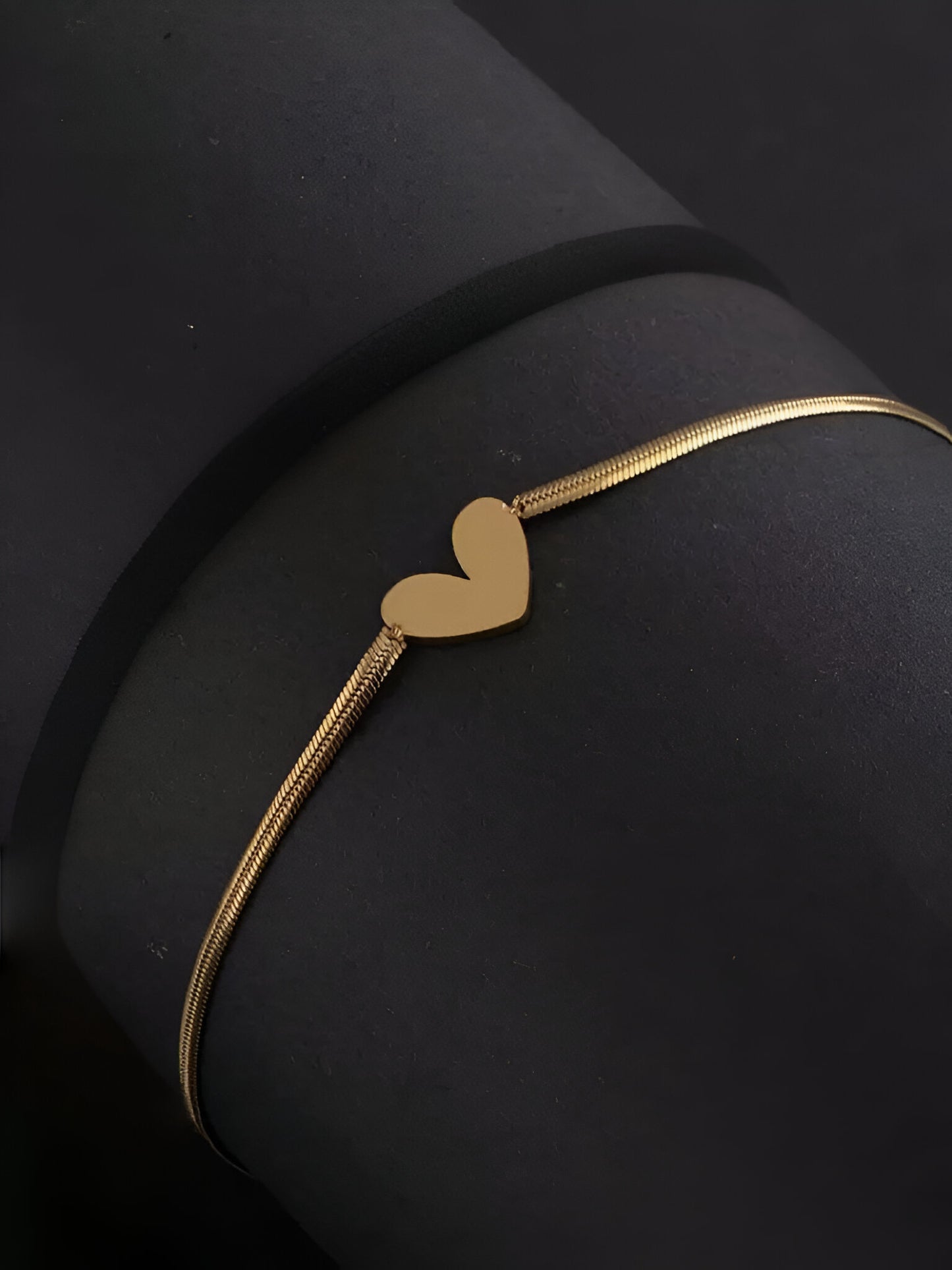 Golden Heart Anklets| 925 Pure Silver