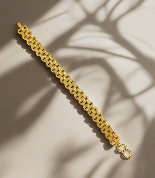 Evan Lucky Bracelet Men | 22 Kt Gold Plated