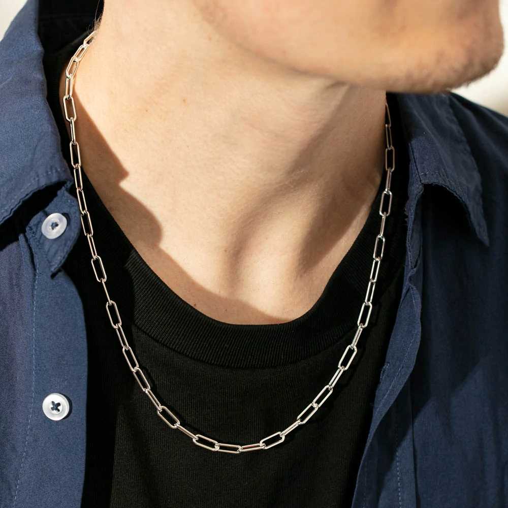 Mens Masculinity Silver Link Chain