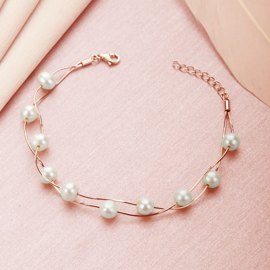 Rose Gold Fresh Off the Sea 925 Silver Bracelet