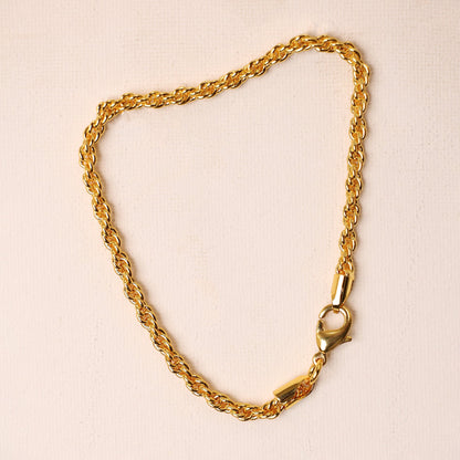 Disco Rope Bracelet (18K Gold Plating) - 3.5 MM