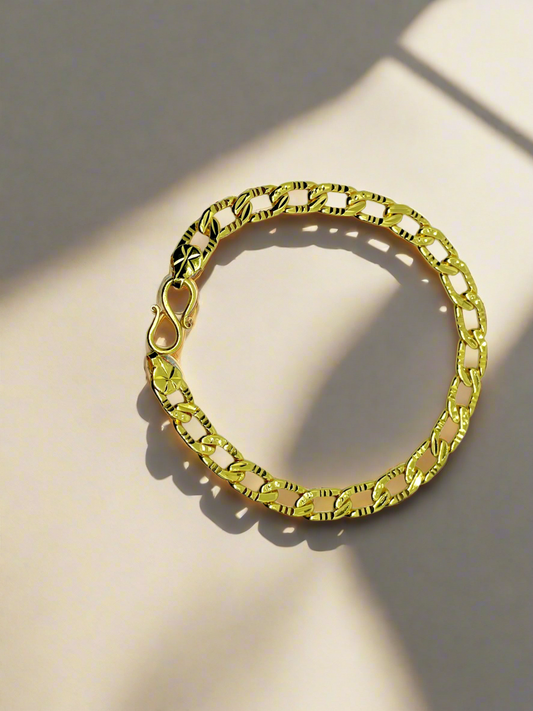 Nano Cuban Bracelet | 22 kt Gold Plated