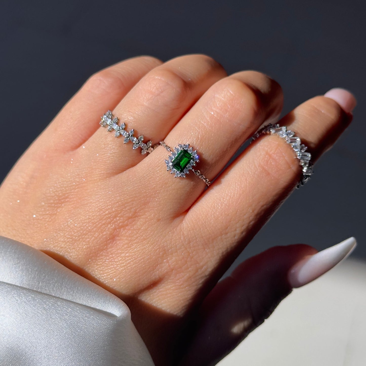 Vintage Aura Chain Ring | 925 Pure Silver