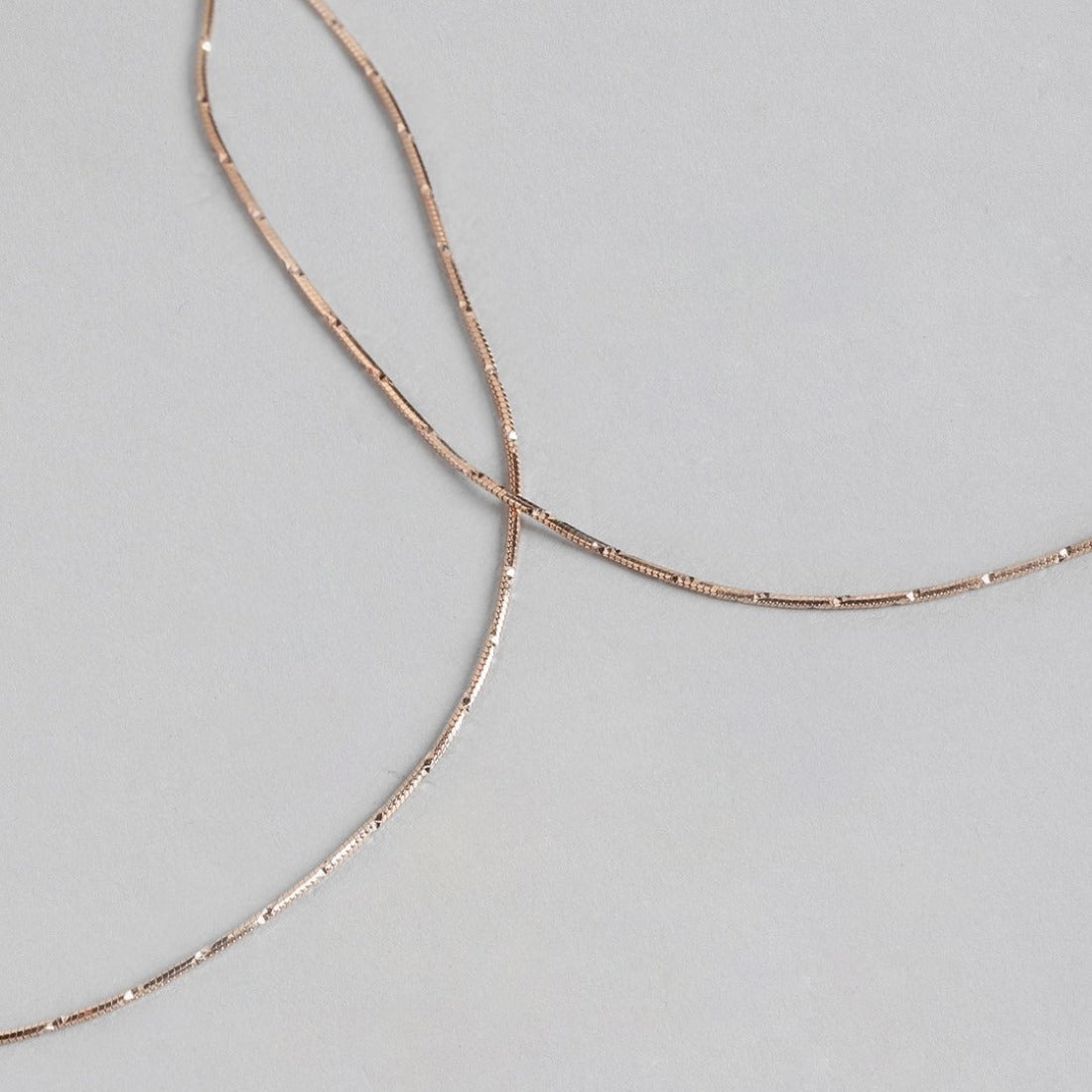 Serene Rose Gold Plated Snake 925 Sterling Silver Chain Anklet