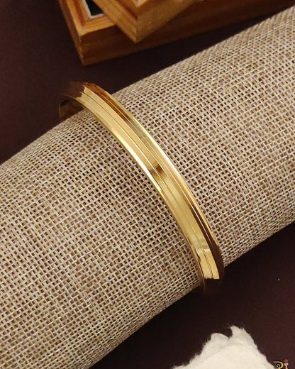 Men's Four Lined Kada | 22kt Gold Plated
