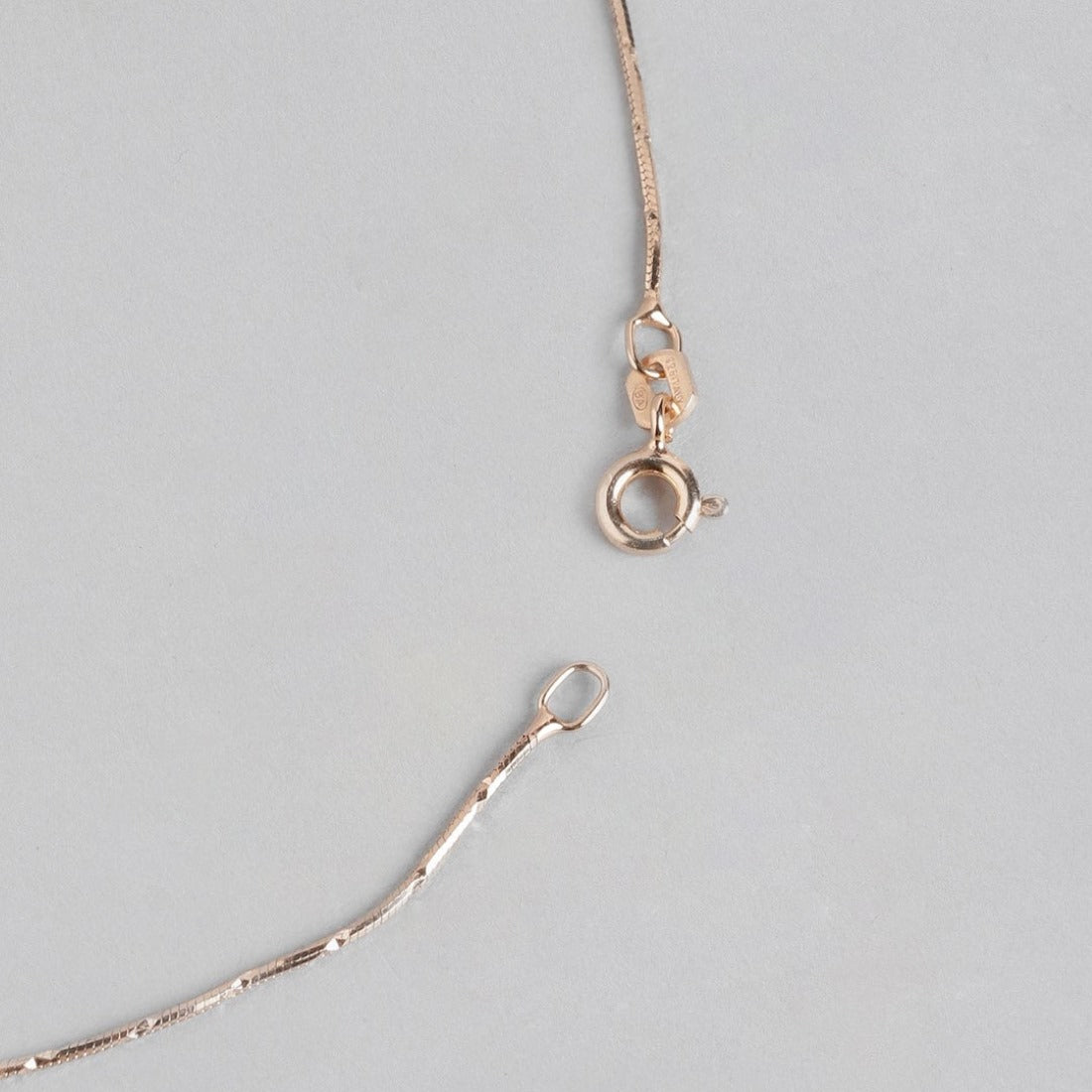 Serene Rose Gold Plated Snake 925 Sterling Silver Chain Anklet