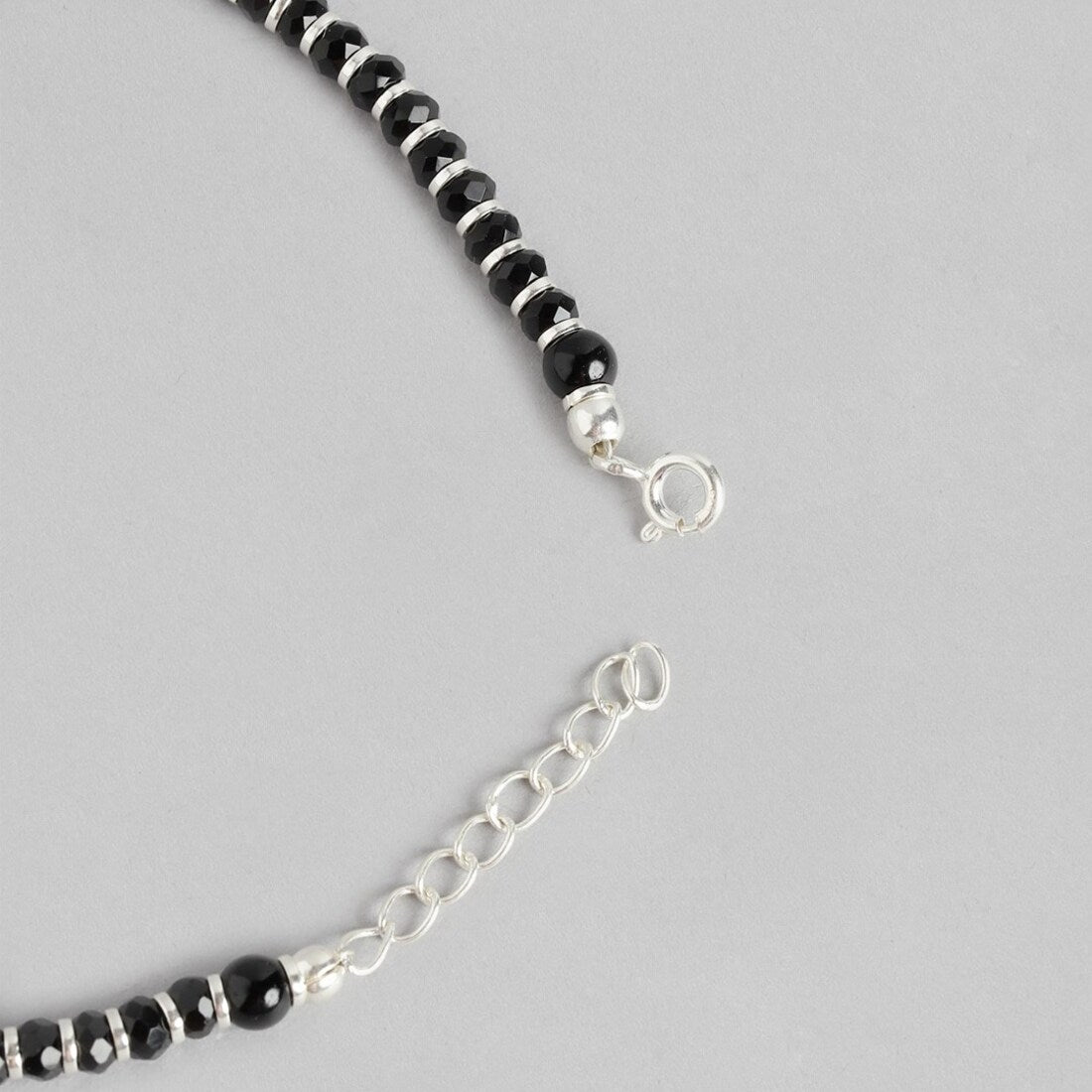 Fiery Elegance Rhodium Plated 925 Sterling Silver Anklet