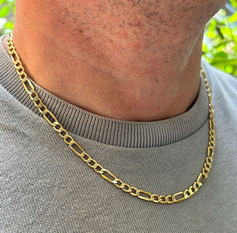 Figaro Link Chain | 22 Kt Gold Plated