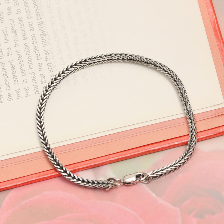 Silver Bond Oxidised Bracelet | 925 Pure Silver