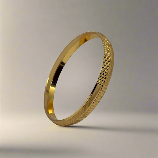 Apex Men's Kada | 22 Kt Gold Plated