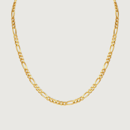 Figaro Link Chain | 22 Kt Gold Plated