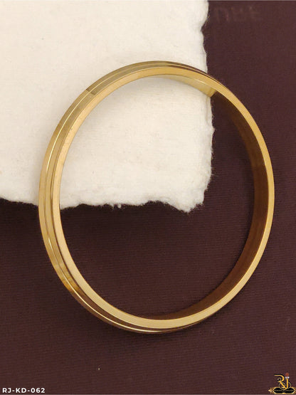Men's Four Lined Kada | 22kt Gold Plated