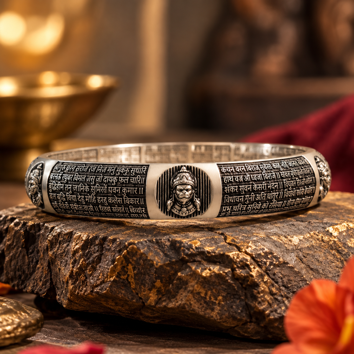 Hanuman Chalisa Kada | 925 Sterling Silver