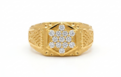 Celestial Hex Ring | 22Kt Gold Plated
