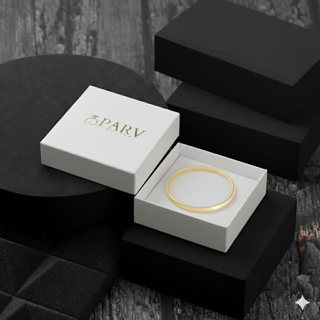 Apex Men's Kada | 22 Kt Gold Plated