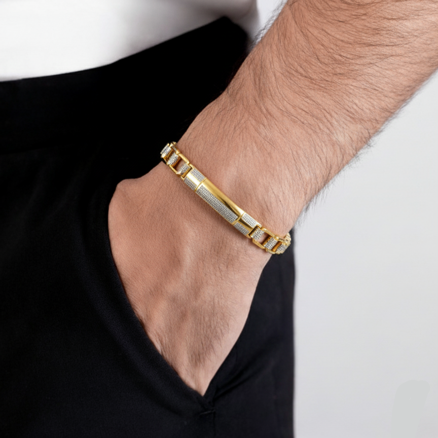 Zigzag Dual Tone Bracelet