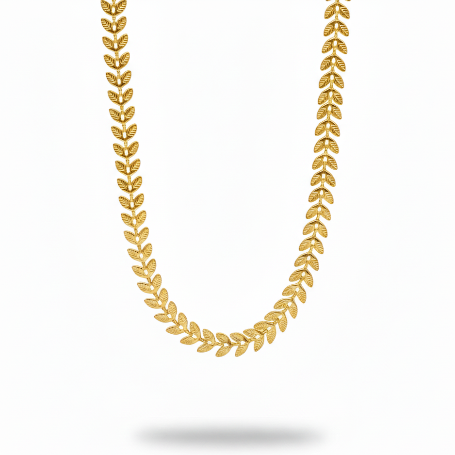 Leaflet Gold Chain | 22 Kt Gold Plated