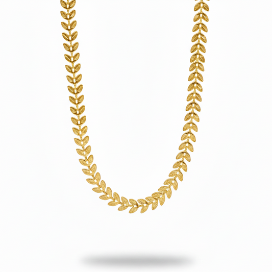 Leaflet Gold Chain | 22 Kt Gold Plated