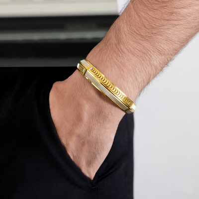 Men's Dual Tone Kada | 22 Kt Gold Plated hover image