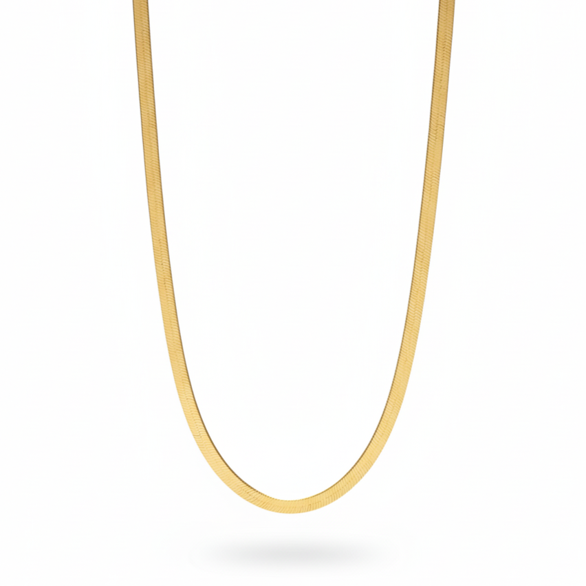 Flat Golden Snake Chain