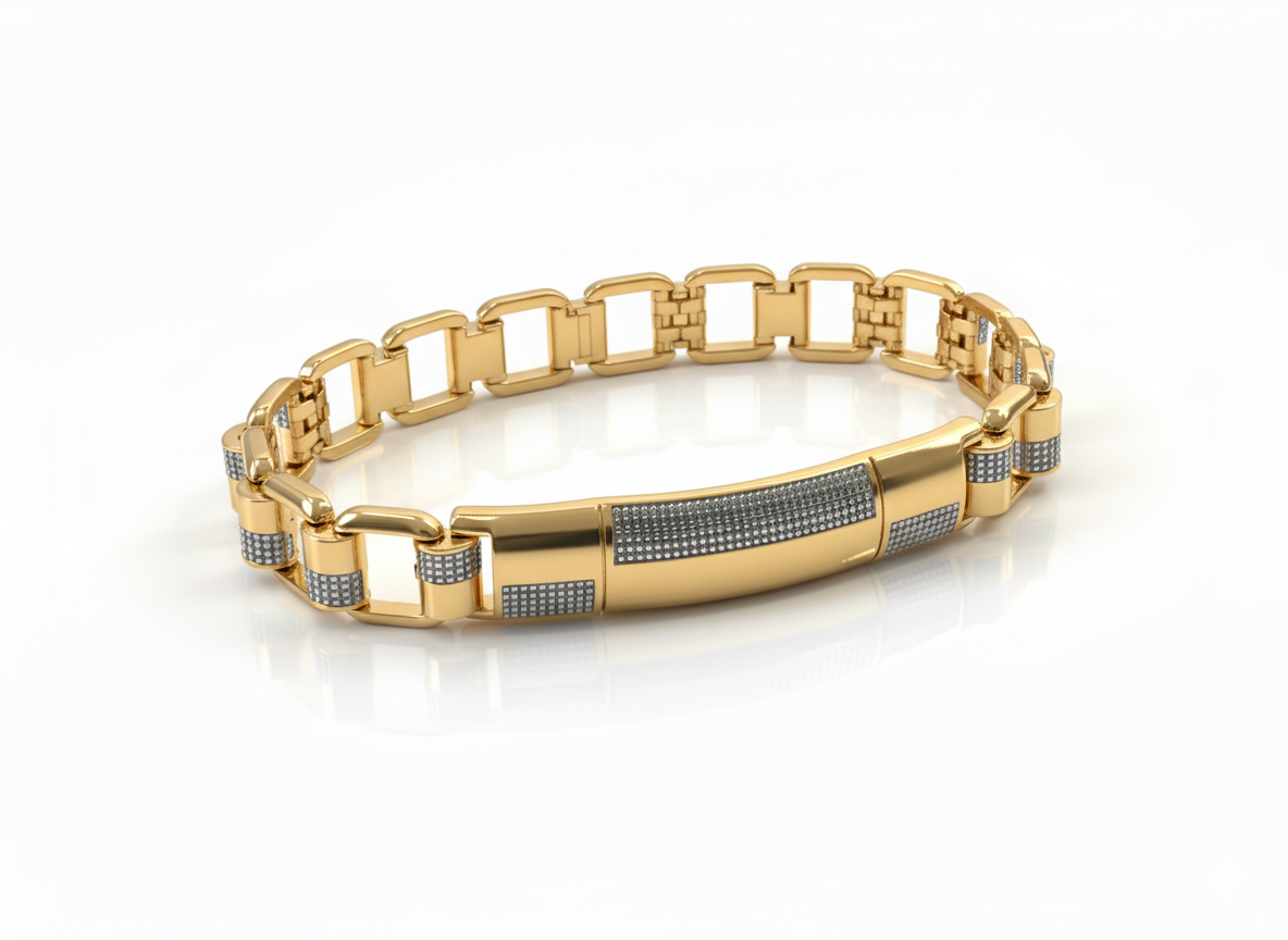 Zigzag Dual Tone Bracelet
