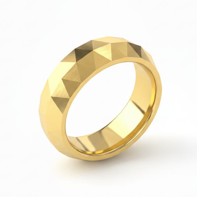 Edge Band Ring | 22 Kt Gold Plated