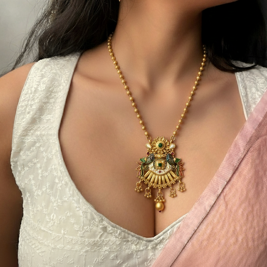 Peakock Rajwadi Mangalsutra