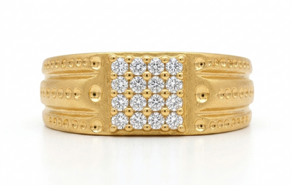 Orion Pave Ring | 22Kt Gold Plated