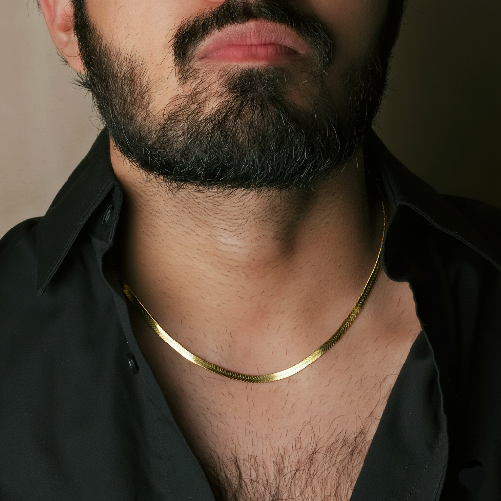 Flat Golden Snake Chain
