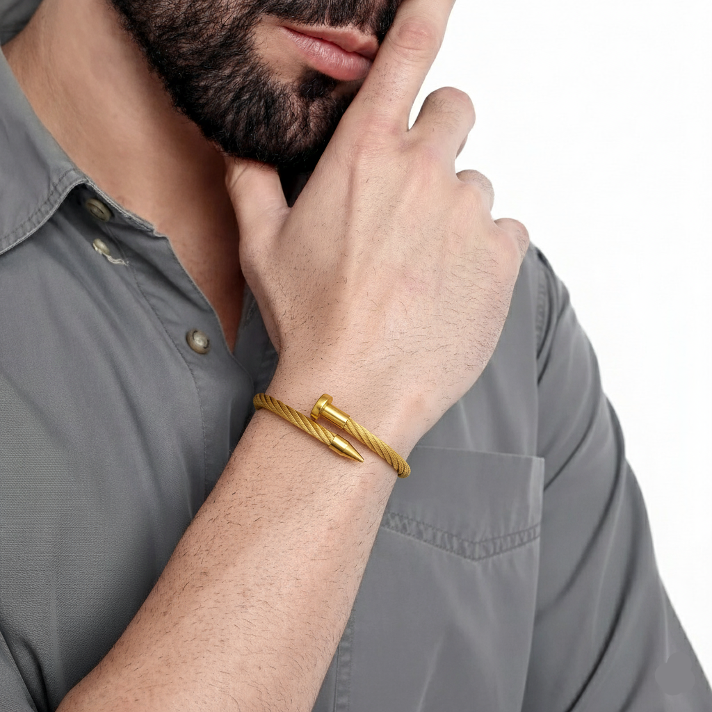 Nail Braided Bracelet